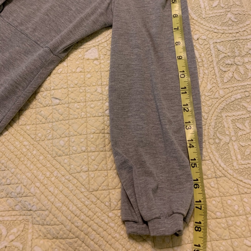 GAP grey LS jersey dress w/ sash size Medium - Picture 7 of 8